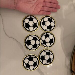 Set of Six Soccer Iron On Patches